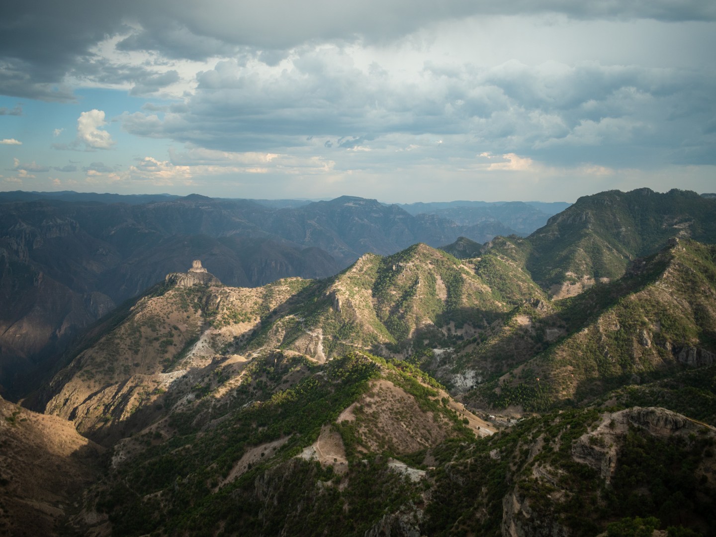 a view of a rocky mountain