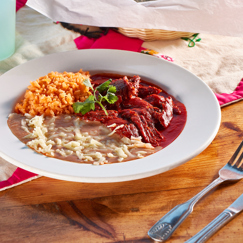 a plate of food on a table